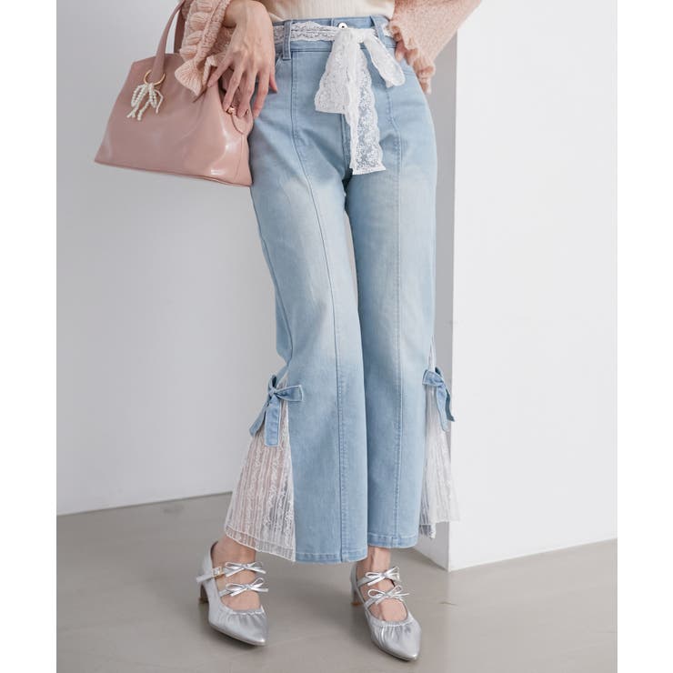 ◎レースベルトセット裾リボンデニム | MAJESTIC LEGON  | 詳細画像46 