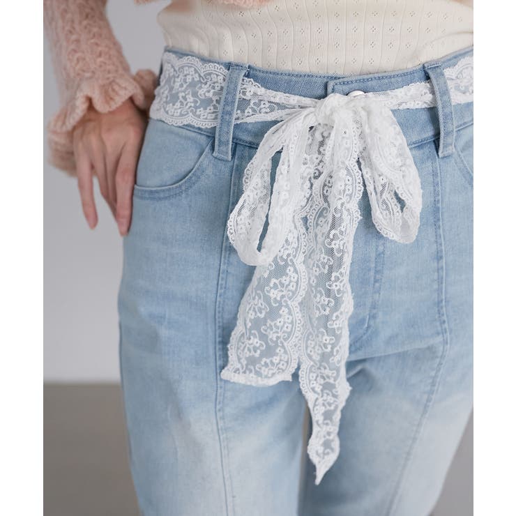 ◎レースベルトセット裾リボンデニム | MAJESTIC LEGON  | 詳細画像48 