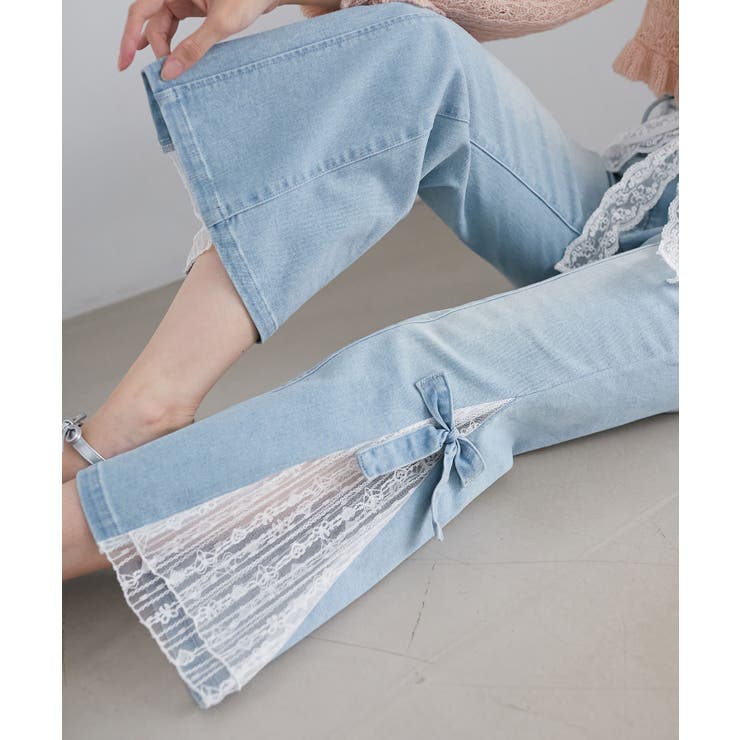 ◎レースベルトセット裾リボンデニム | MAJESTIC LEGON  | 詳細画像49 