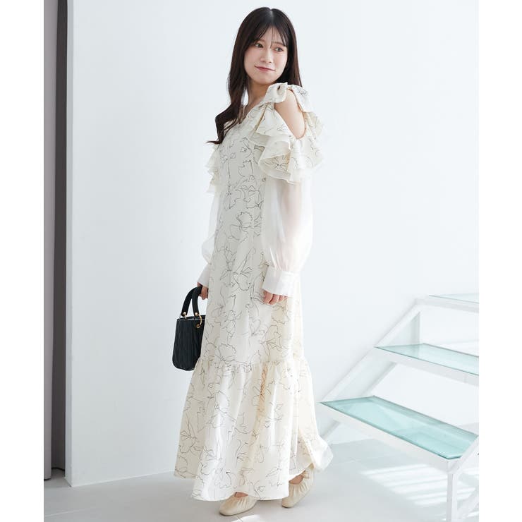 フリルリボン肩あきワンピース | MAJESTIC LEGON  | 詳細画像10 