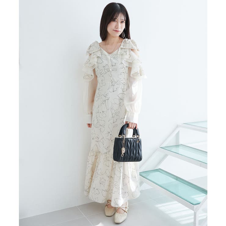 フリルリボン肩あきワンピース | MAJESTIC LEGON  | 詳細画像11 