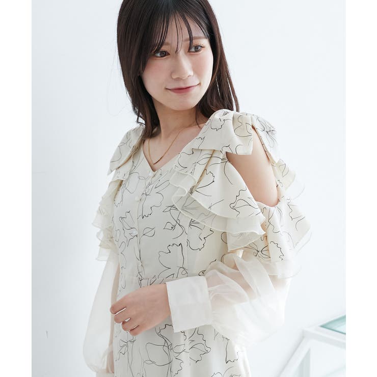 フリルリボン肩あきワンピース | MAJESTIC LEGON  | 詳細画像13 