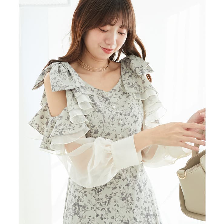 フリルリボン肩あきワンピース | MAJESTIC LEGON  | 詳細画像23 