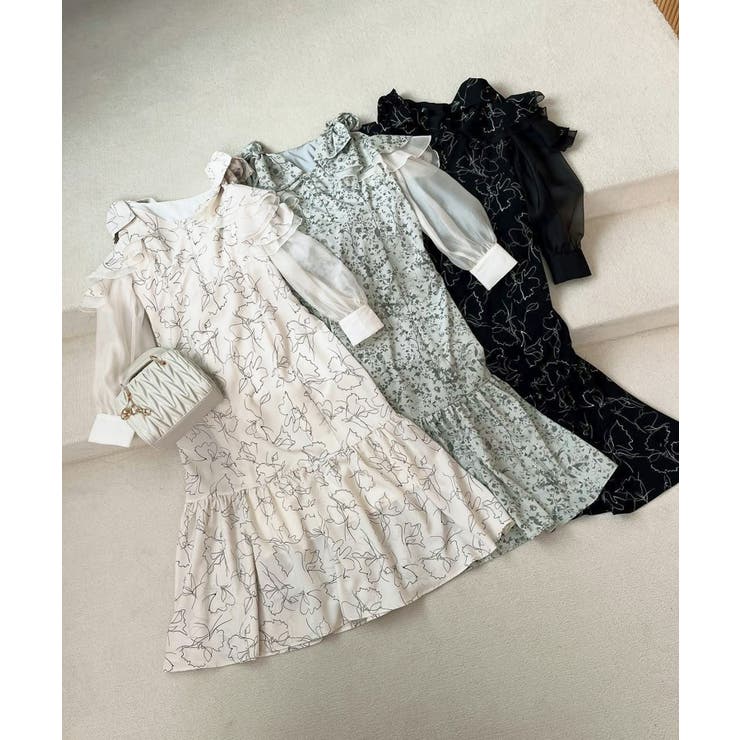 フリルリボン肩あきワンピース | MAJESTIC LEGON  | 詳細画像33 