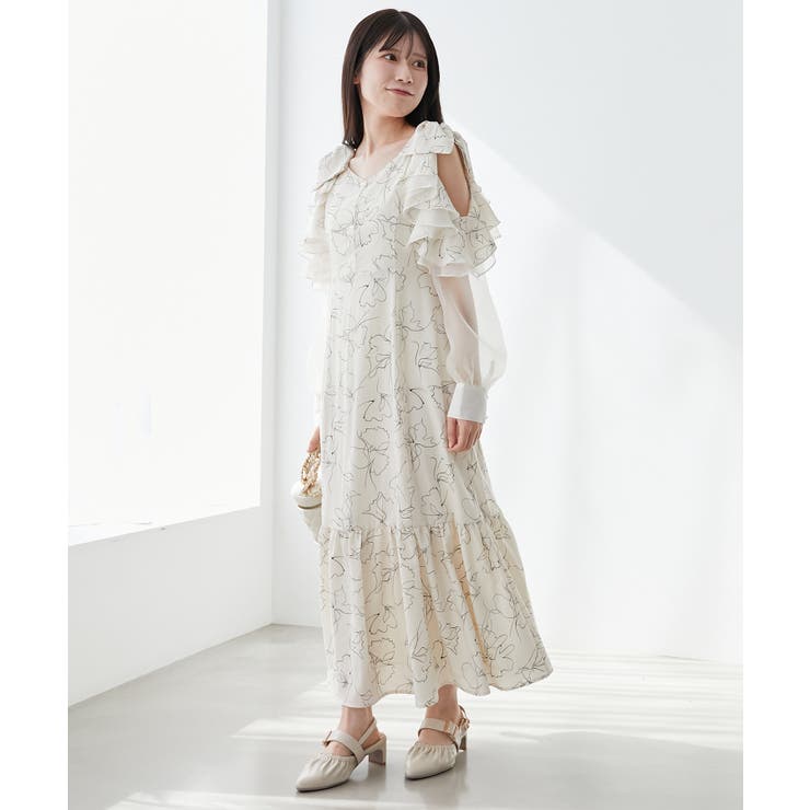 フリルリボン肩あきワンピース | MAJESTIC LEGON  | 詳細画像7 