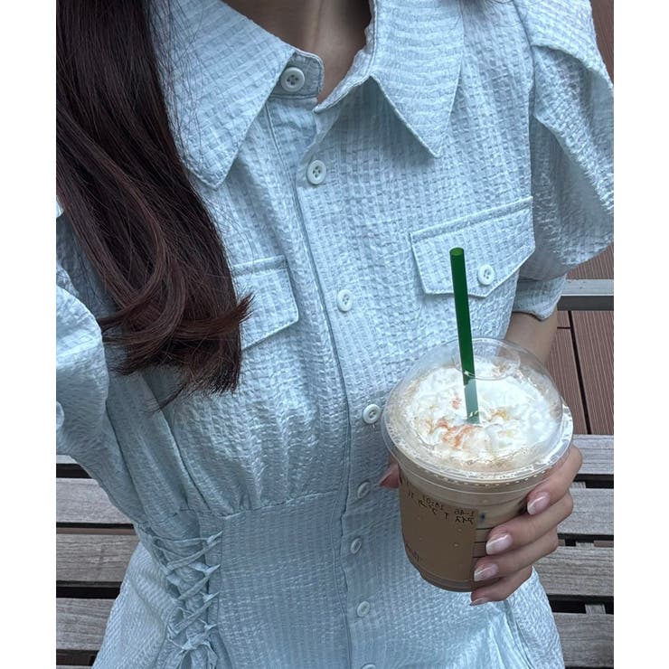 サイドレースアップシャツワンピース | MAJESTIC LEGON  | 詳細画像10 