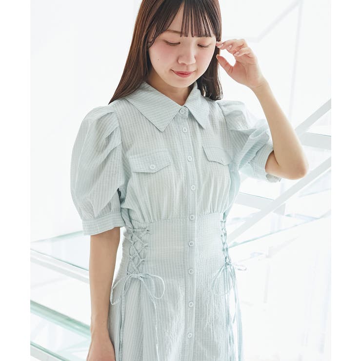 サイドレースアップシャツワンピース | MAJESTIC LEGON  | 詳細画像17 