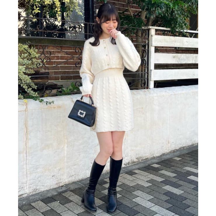 ケーブルショートカーデセットワンピ | MAJESTIC LEGON  | 詳細画像11 