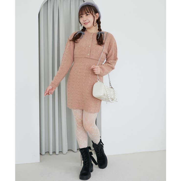 ケーブルショートカーデセットワンピ | MAJESTIC LEGON  | 詳細画像12 