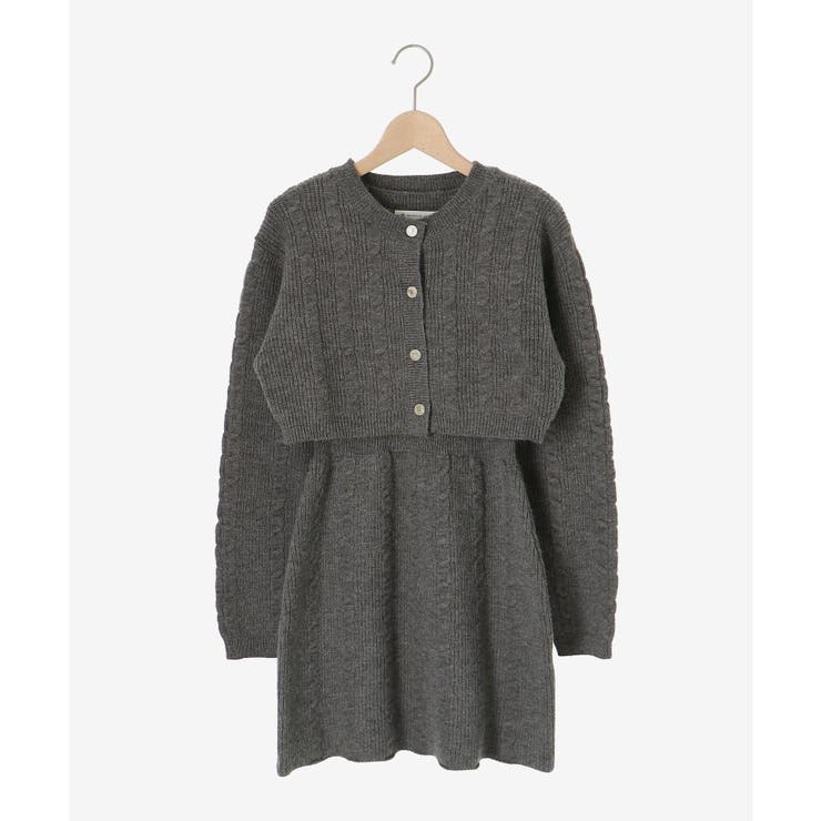 ケーブルショートカーデセットワンピ | MAJESTIC LEGON  | 詳細画像30 