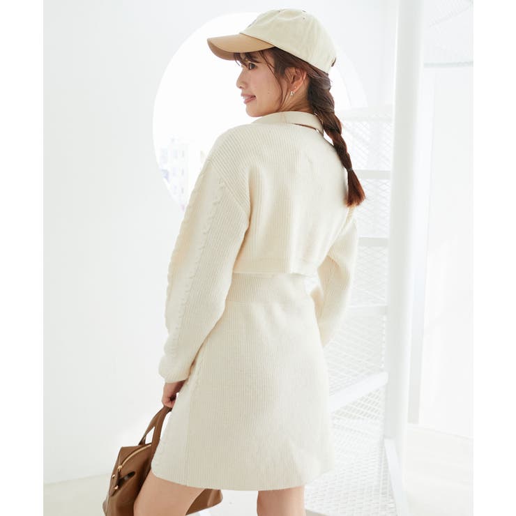 ケーブルショートカーデセットワンピ | MAJESTIC LEGON  | 詳細画像9 