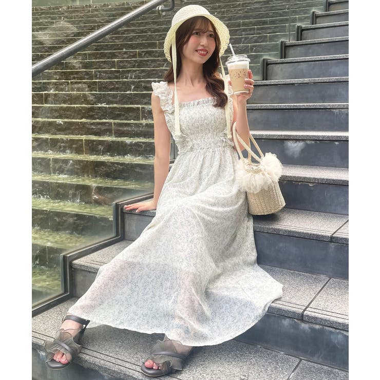 フリルショルダーレースアップワンピ | MAJESTIC LEGON  | 詳細画像1 