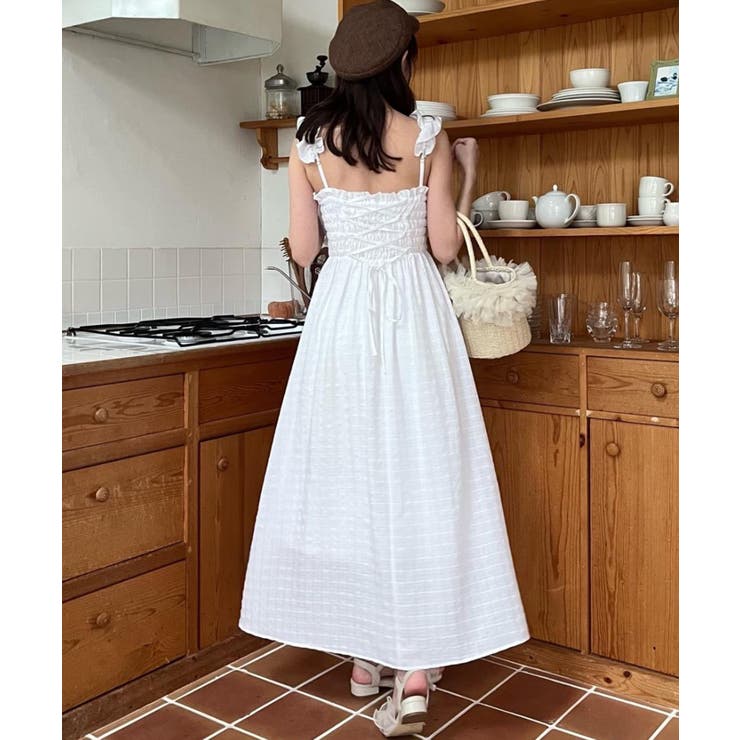 フリルショルダーレースアップワンピ | MAJESTIC LEGON  | 詳細画像43 