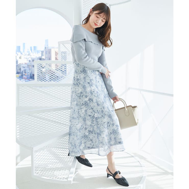 フラワーオフショルドッキングワンピ | MAJESTIC LEGON  | 詳細画像16 