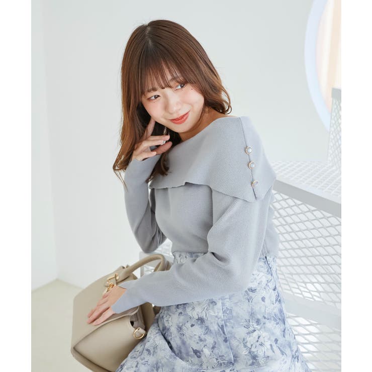 フラワーオフショルドッキングワンピ | MAJESTIC LEGON  | 詳細画像18 