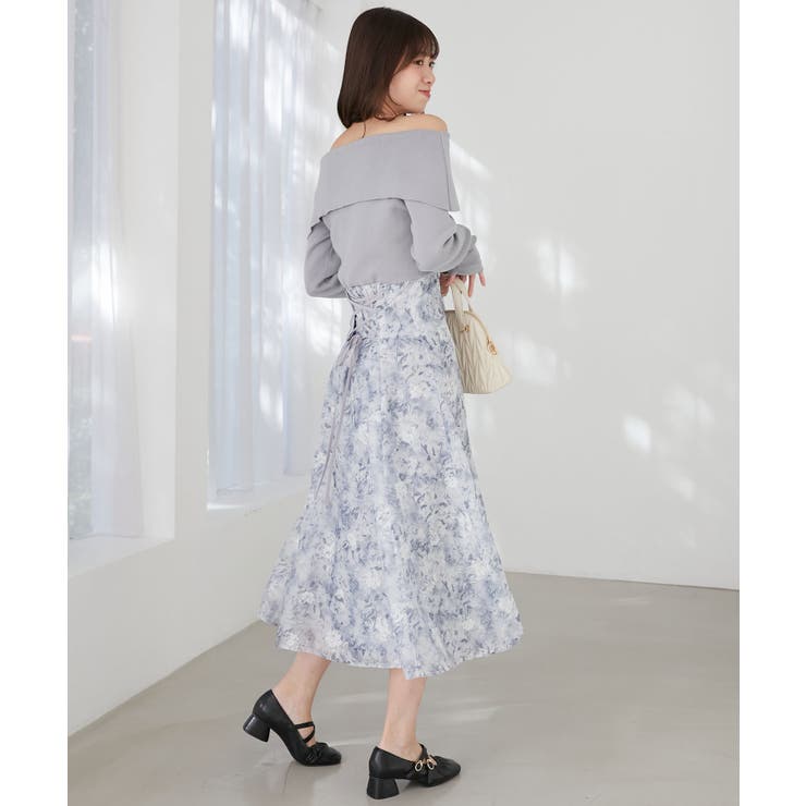 フラワーオフショルドッキングワンピ | MAJESTIC LEGON  | 詳細画像22 