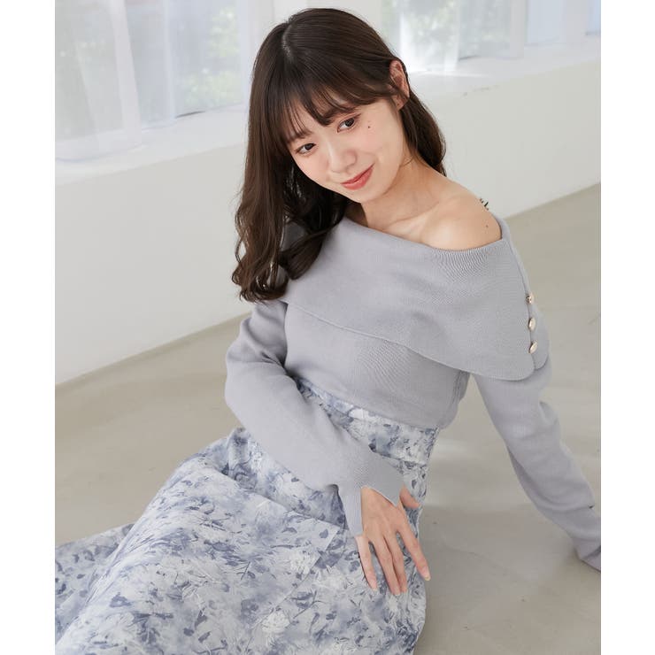 フラワーオフショルドッキングワンピ | MAJESTIC LEGON  | 詳細画像24 