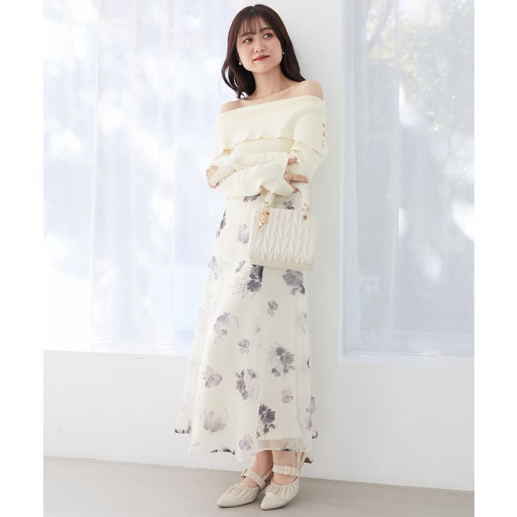 フラワーオフショルドッキングワンピ | MAJESTIC LEGON  | 詳細画像3 