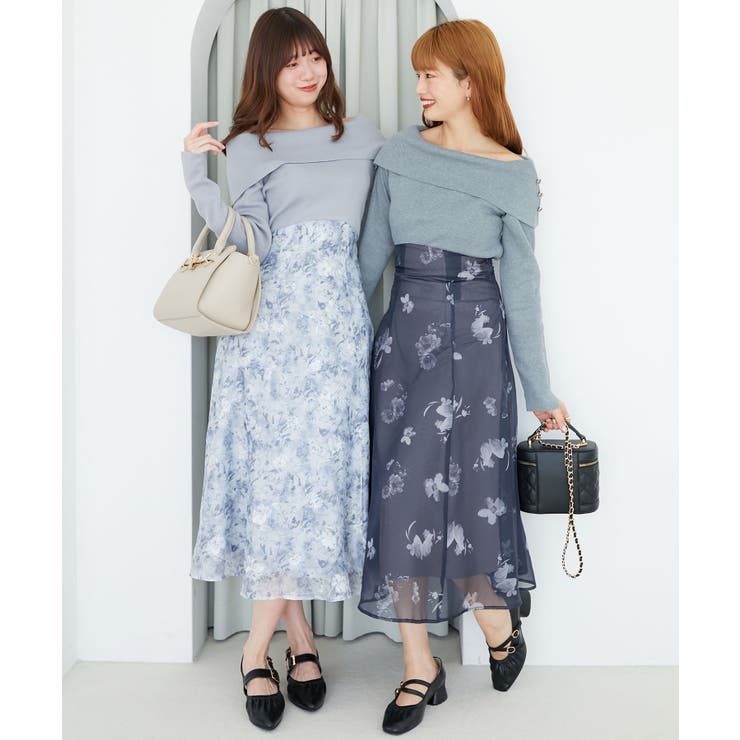 フラワーオフショルドッキングワンピ | MAJESTIC LEGON  | 詳細画像31 