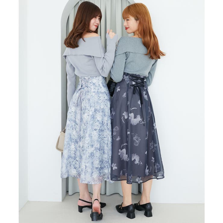 フラワーオフショルドッキングワンピ | MAJESTIC LEGON  | 詳細画像32 