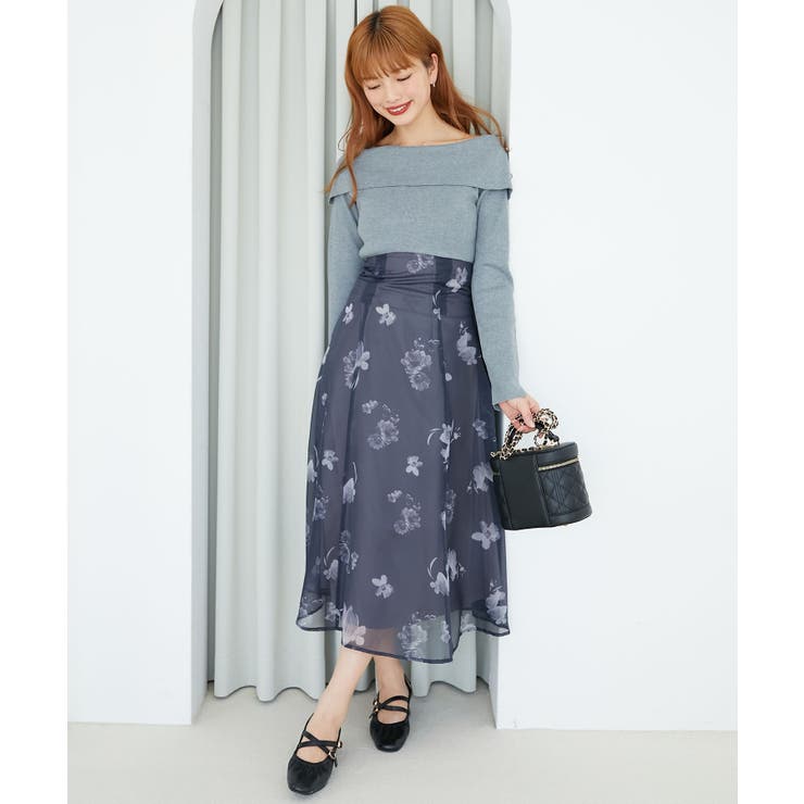 フラワーオフショルドッキングワンピ | MAJESTIC LEGON  | 詳細画像33 