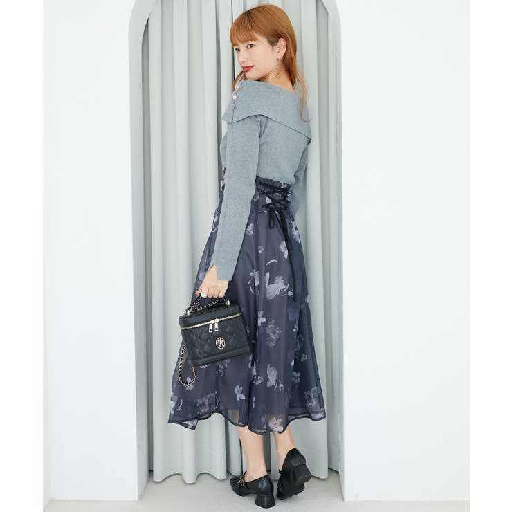 フラワーオフショルドッキングワンピ | MAJESTIC LEGON  | 詳細画像35 