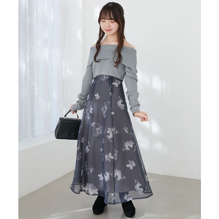 フラワーオフショルドッキングワンピ | MAJESTIC LEGON  | 詳細画像38 