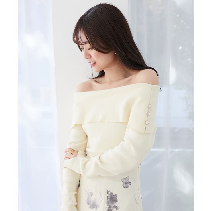 フラワーオフショルドッキングワンピ | MAJESTIC LEGON  | 詳細画像6 