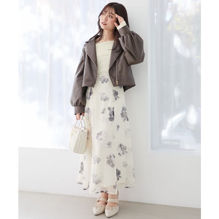 フラワーオフショルドッキングワンピ | MAJESTIC LEGON  | 詳細画像9 