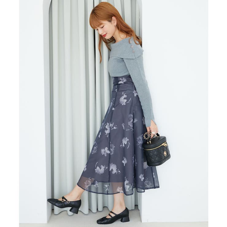 Ｃ／グレー | フラワーオフショルドッキングワンピ | MAJESTIC LEGON 