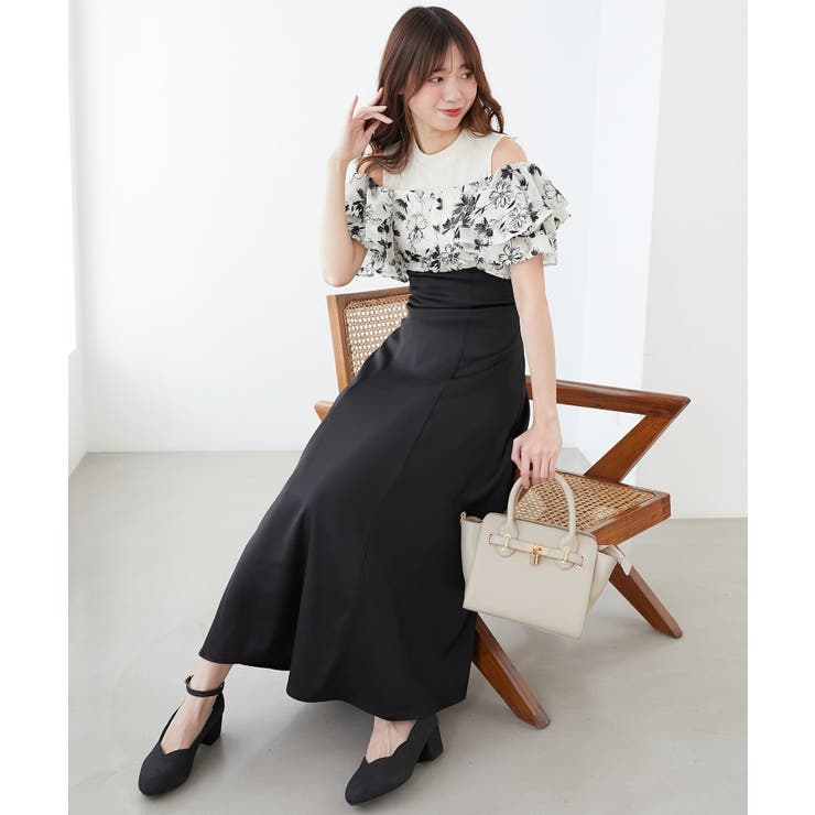 ウエストきゅっとフリルフレアワンピ | MAJESTIC LEGON  | 詳細画像12 