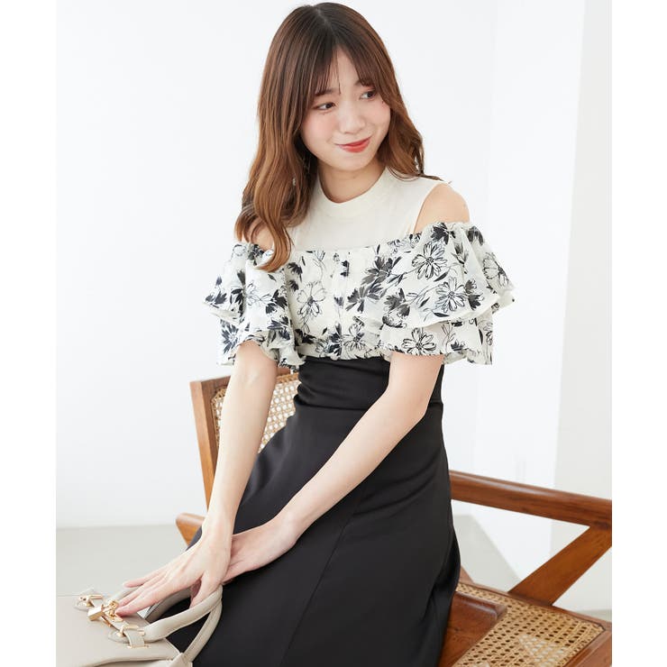 ウエストきゅっとフリルフレアワンピ | MAJESTIC LEGON  | 詳細画像16 