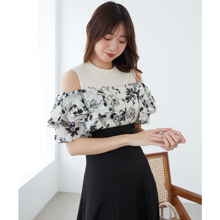 ウエストきゅっとフリルフレアワンピ | MAJESTIC LEGON  | 詳細画像18 