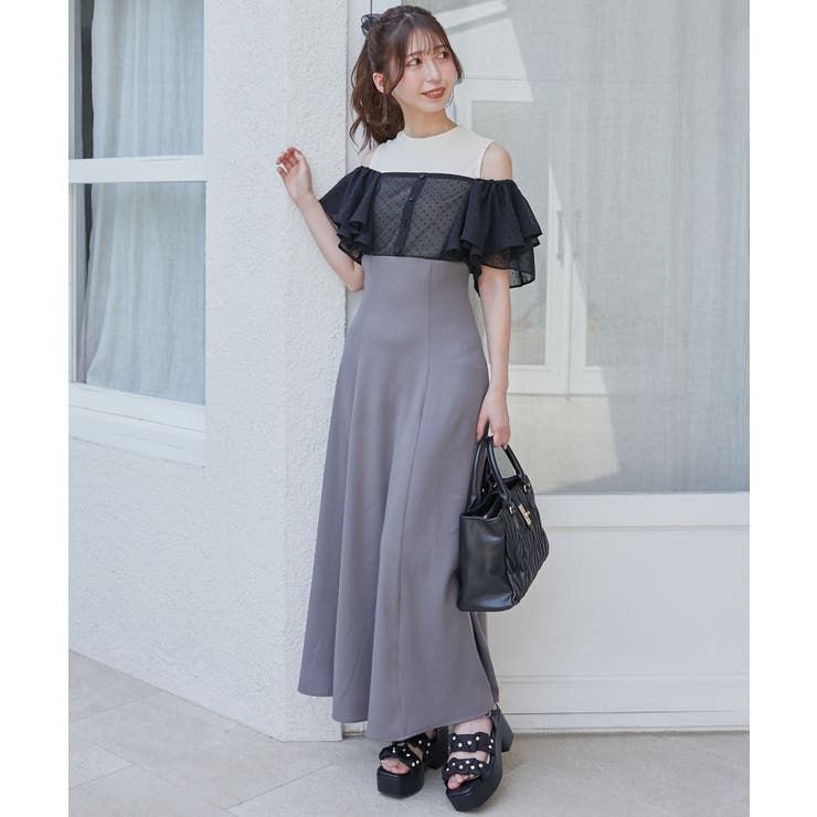 ウエストきゅっとフリルフレアワンピ | MAJESTIC LEGON  | 詳細画像21 