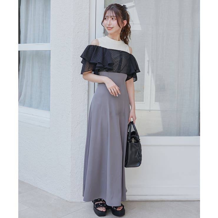 ウエストきゅっとフリルフレアワンピ | MAJESTIC LEGON  | 詳細画像22 