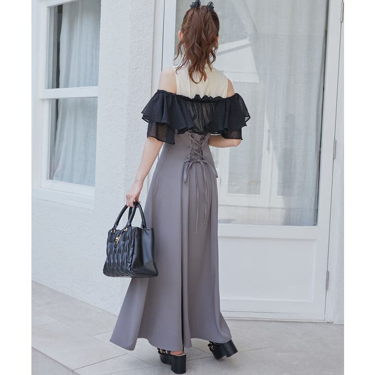 ウエストきゅっとフリルフレアワンピ | MAJESTIC LEGON  | 詳細画像23 