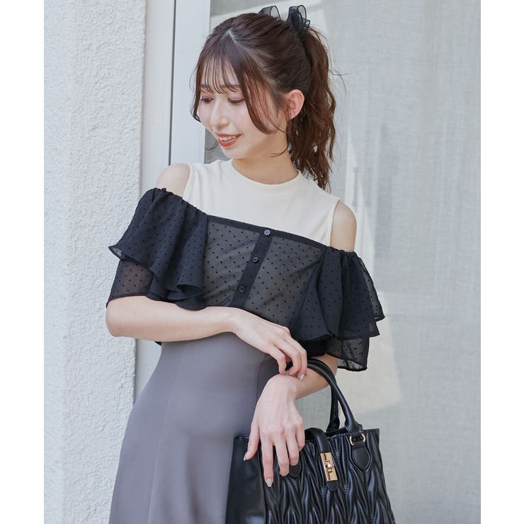 ウエストきゅっとフリルフレアワンピ | MAJESTIC LEGON  | 詳細画像24 