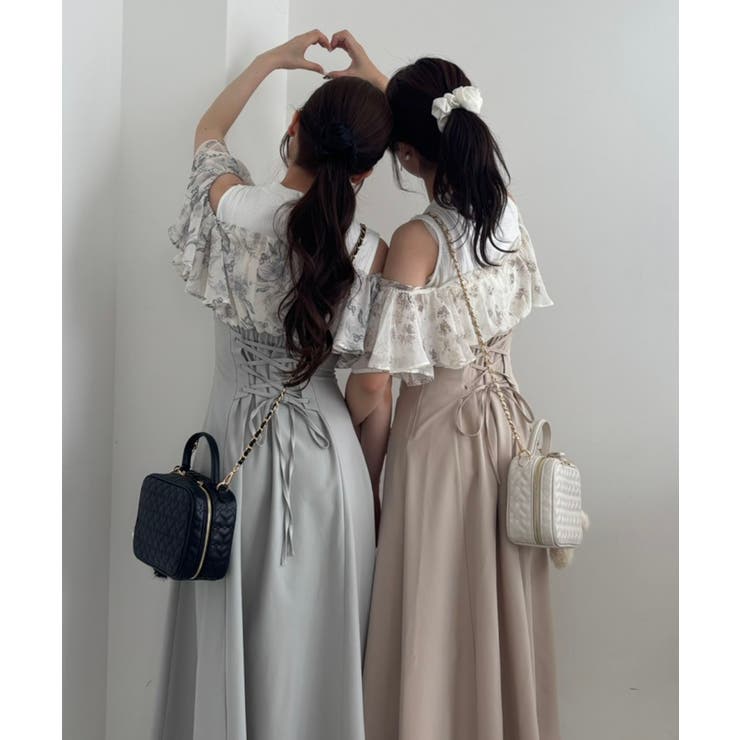 ウエストきゅっとフリルフレアワンピ | MAJESTIC LEGON  | 詳細画像3 