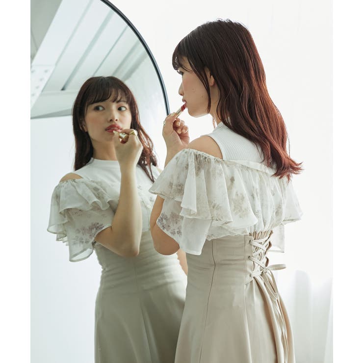 ウエストきゅっとフリルフレアワンピ | MAJESTIC LEGON  | 詳細画像30 