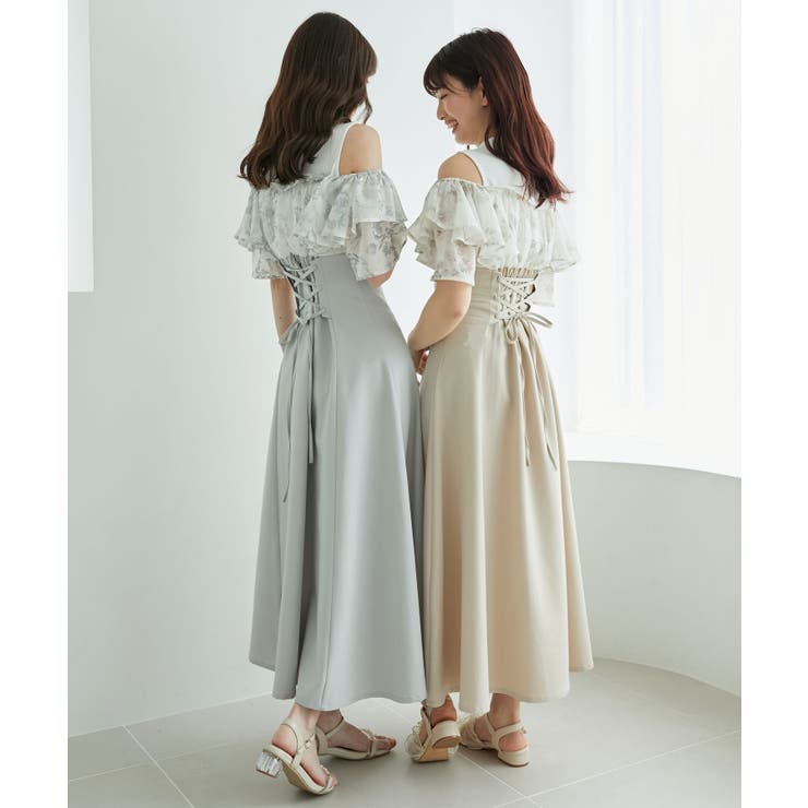 ウエストきゅっとフリルフレアワンピ | MAJESTIC LEGON  | 詳細画像44 