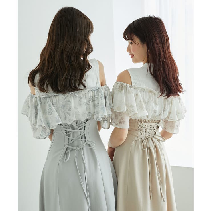 ウエストきゅっとフリルフレアワンピ | MAJESTIC LEGON  | 詳細画像45 