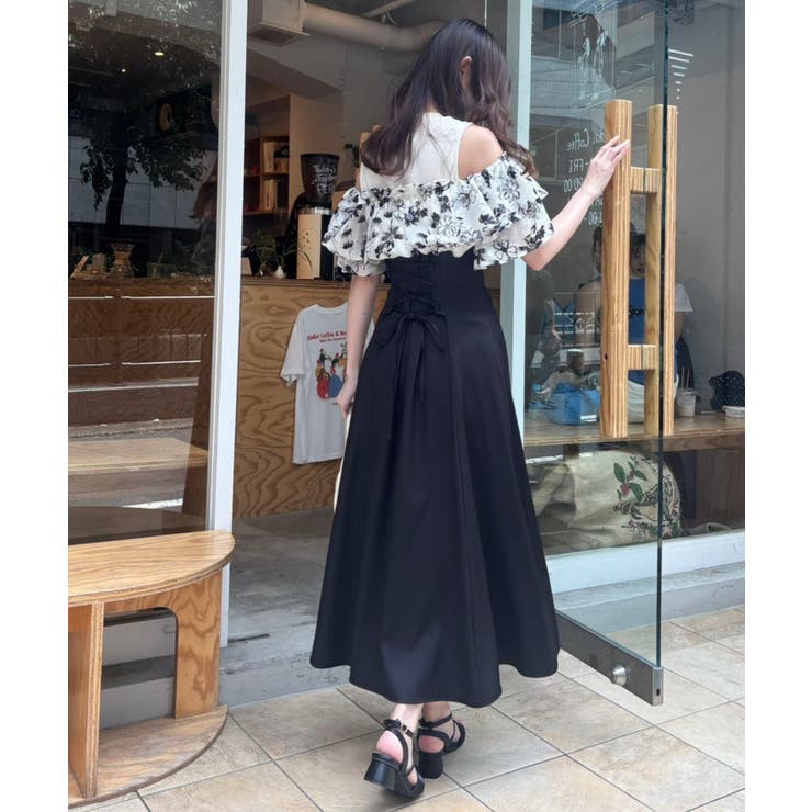 ウエストきゅっとフリルフレアワンピ | MAJESTIC LEGON  | 詳細画像6 