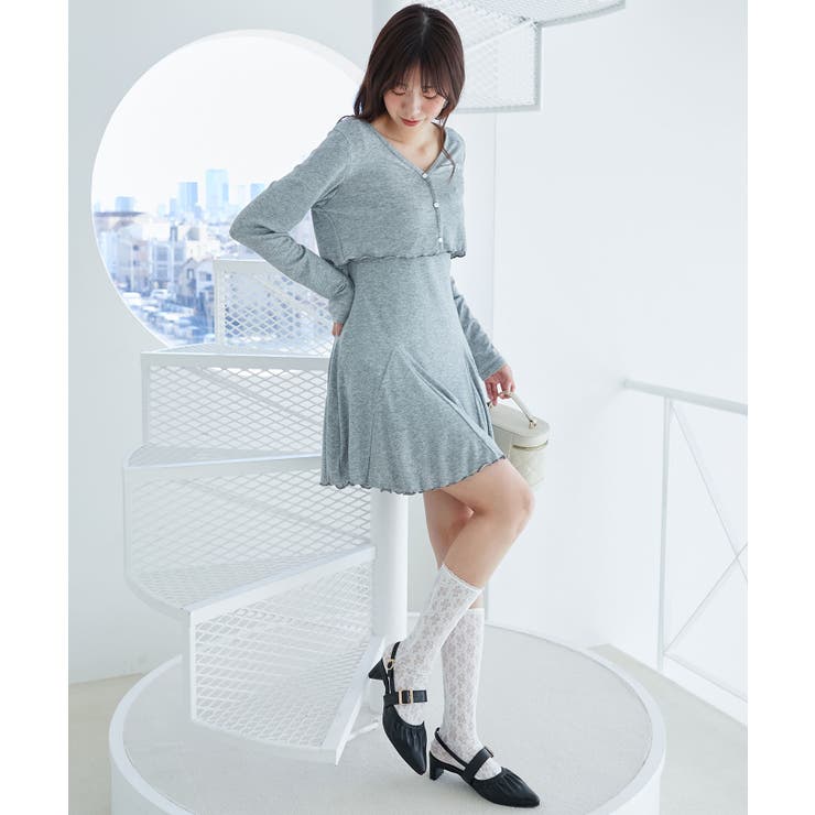 カーデセット肩リボンキャミワンピ | MAJESTIC LEGON  | 詳細画像11 