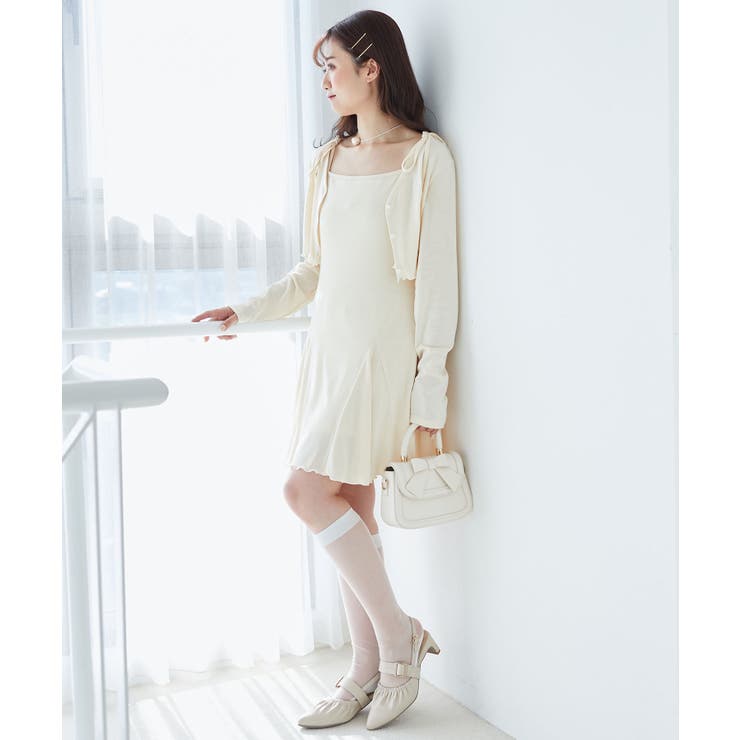 カーデセット肩リボンキャミワンピ | MAJESTIC LEGON  | 詳細画像3 