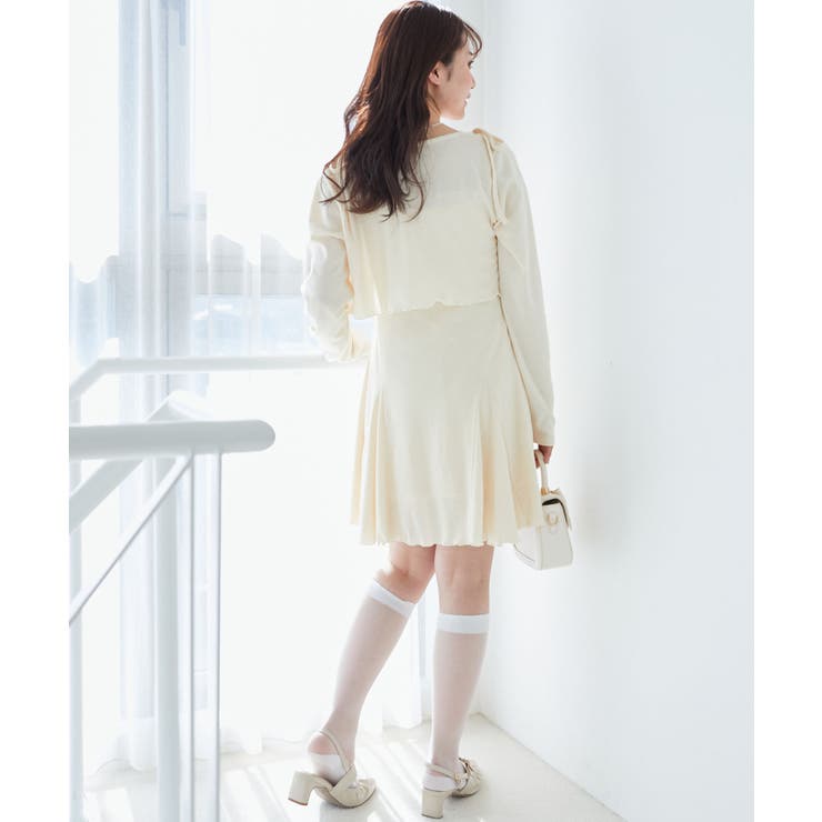 カーデセット肩リボンキャミワンピ | MAJESTIC LEGON  | 詳細画像4 