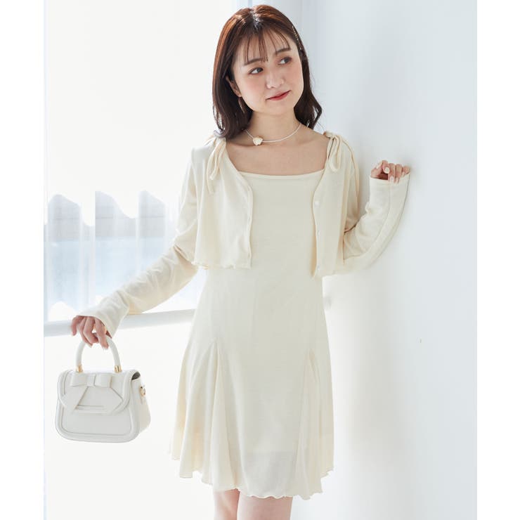 カーデセット肩リボンキャミワンピ | MAJESTIC LEGON  | 詳細画像5 