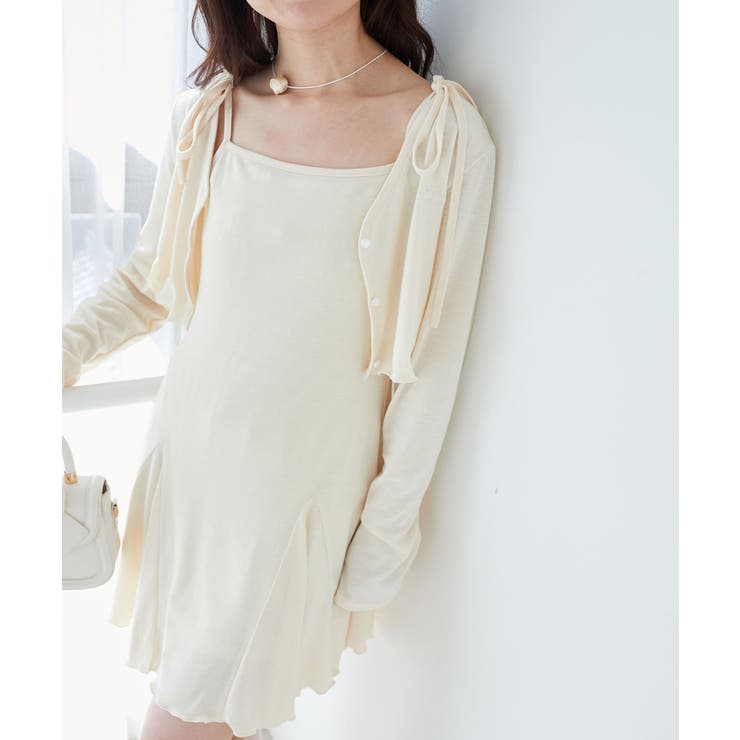 カーデセット肩リボンキャミワンピ | MAJESTIC LEGON  | 詳細画像9 