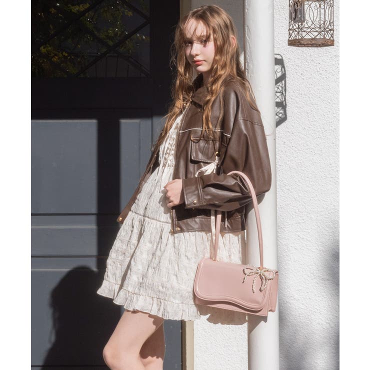 2wayリボンバイカラーブルゾン | MAJESTIC LEGON  | 詳細画像1 