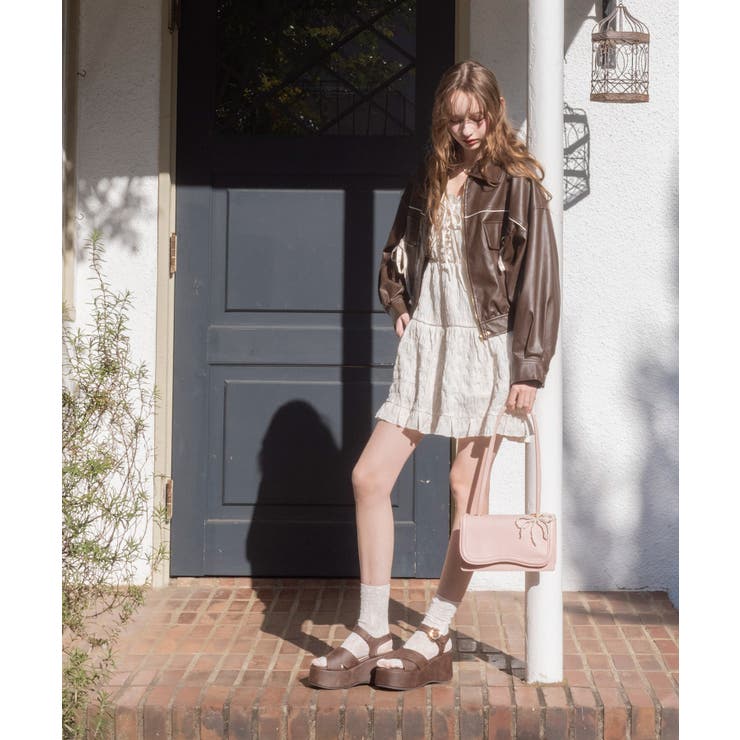 2wayリボンバイカラーブルゾン | MAJESTIC LEGON  | 詳細画像2 