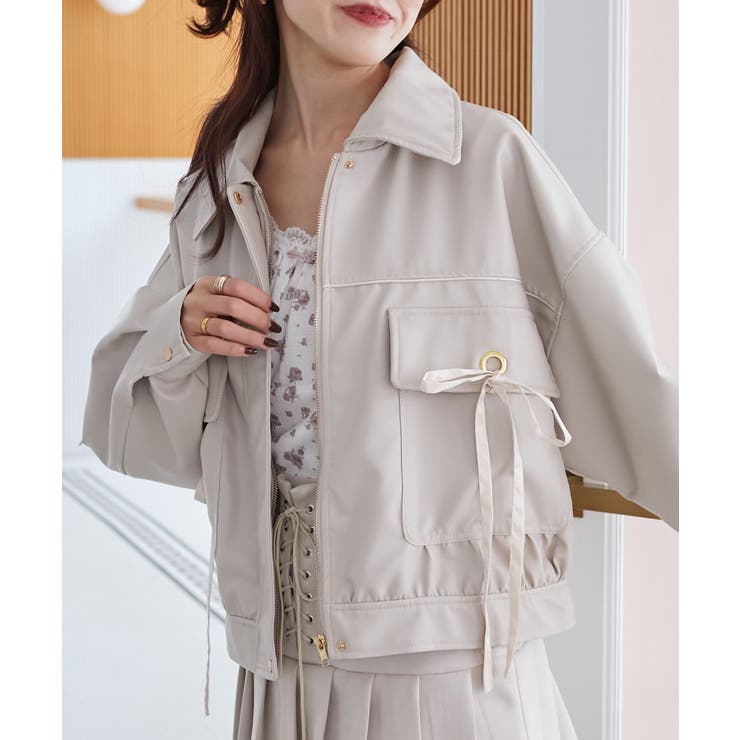 2wayリボンバイカラーブルゾン | MAJESTIC LEGON  | 詳細画像27 